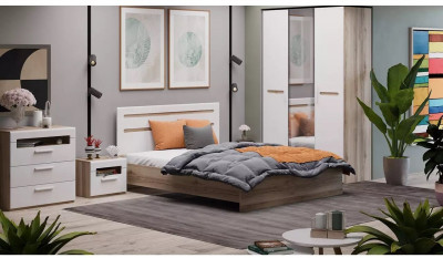 Спальня Фьюжн (Делано / Белый глянец)