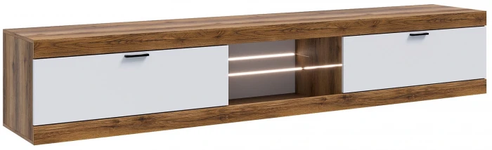 Прага Модульная Гостиная, вариант №2, Дуб Делано/Белый глянец