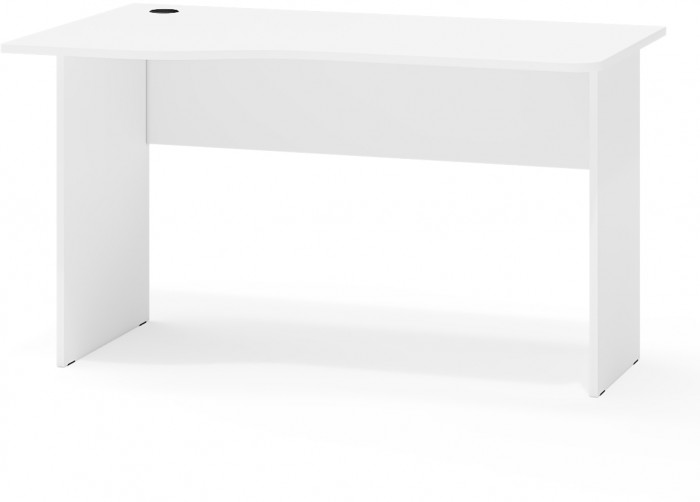 Стол письменный С-МД-1-04, цвет белый шагрень, ШхГхВ 130х75х74 см., универсальная сборка