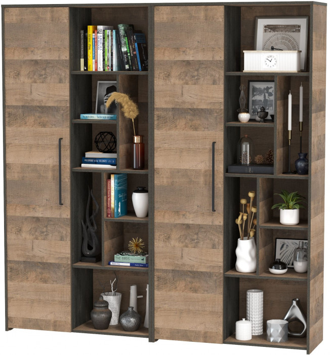 Трувор 13.206 Шкаф-стеллаж + 13.206 Шкаф-стеллаж, дуб гранж песочный/интра