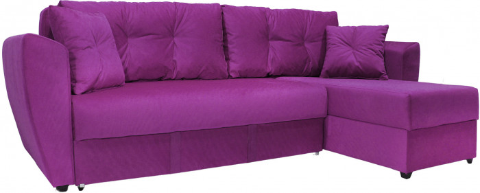 Диван УГЛОВОЙ Амстердам велюр фиолетовый 160 НПБ