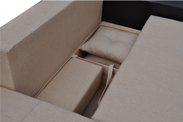 Диван УГЛОВОЙ Амстердам рогожка серая полностью 160, пружинный блок Боннель