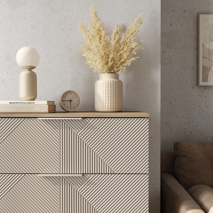 "Эмилия" КМ-04 комод Дуб смоки/Айриш (МФ03)