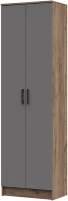 ШК-203 Машенька ЛДСП шкаф скалка (600*2020*380) дуб крафт табачный/серый графит