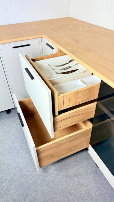 Модульная кухня Бьянка 2,6м, Дуб крафт/Кашемир