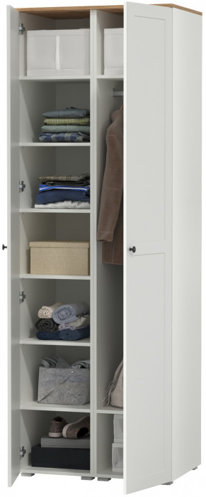 Остин 13.225 Шкаф-пенал 2 шт., цвет белый шагрень/дуб крафт золотой, ШхГхВ 80х54,3х229,6 см., универсальная сборка