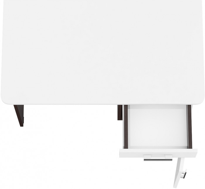 Стол письменный С-МД-1-09, цвет венге/белый шагрень, ШхГхВ 105х57х75 см., НЕ универсальная сборка