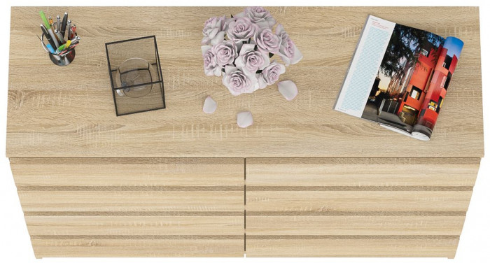 Мори Комод МК1200.8, цвет дуб сонома, ШхГхВ 120,4х41х94 см.