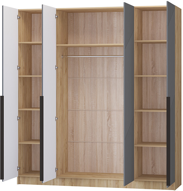 Шкаф Авис 2,0, Крафт золотой/Графит