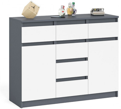 Мори Комод МК1200.4, графит/белый