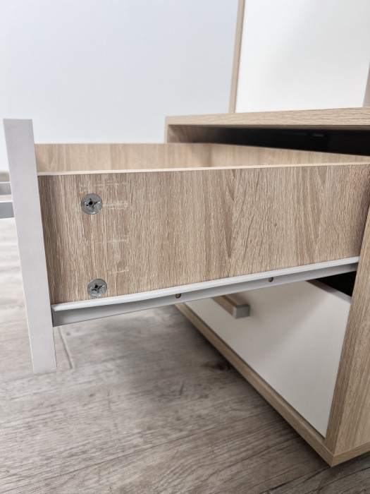 Компьютерный стол Квартет-9, Дуб крафт золотой/Графит серый