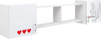 Вега NEW Girl Антресоль (Белый / Белый глянец)