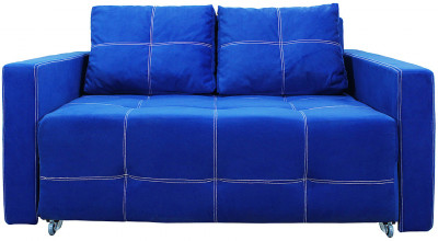 Диван аккордеон Марс велюр синий 140