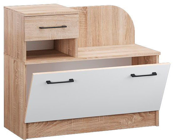 Прихожая Денвер тумба под обувь дуб сонома/белый