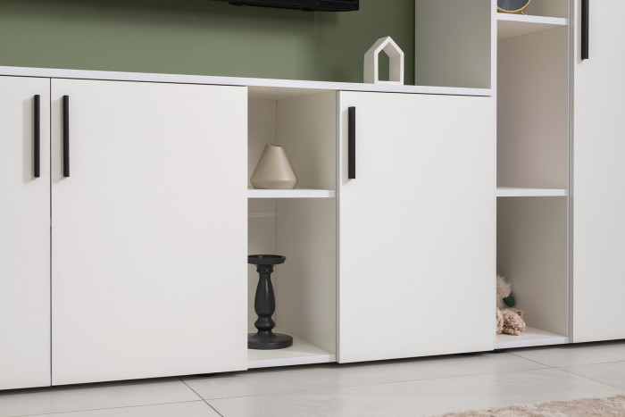 Эйр Гостиная 16.55 Тумба под ТВ, белый шагрень