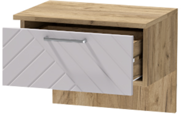 Тумба приставная "Иннэс-7", Крафт золотой/Грэй софт