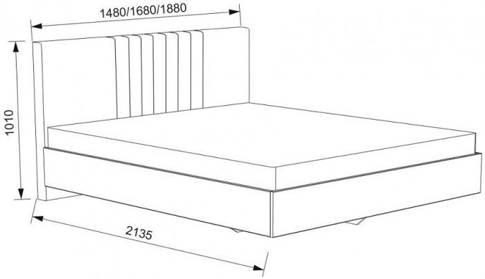 Кровать с латами Соло 180*200, Коричневый