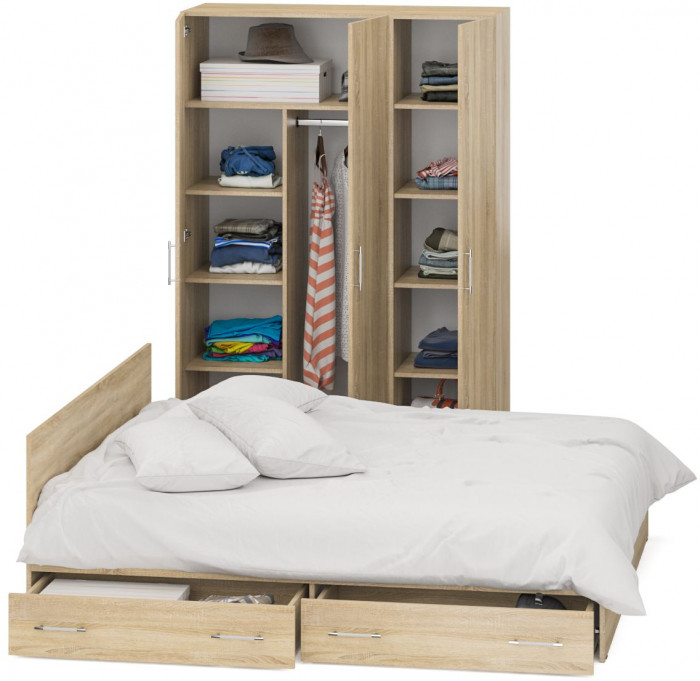 Спальня Стандарт 1-1800Я, дуб сонома