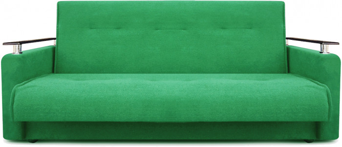 Раскладной диван-кровать, прямой, книжка, цвет зеленый, Милан Люкс 120