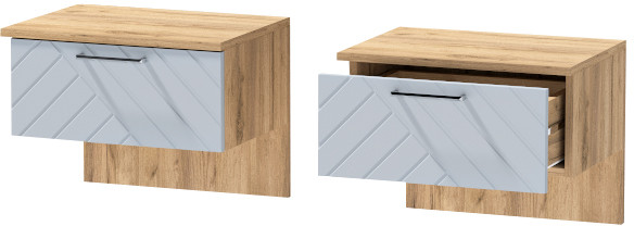 Тумба приставная "Иннэс-7", Крафт золотой/Монблан Р-856