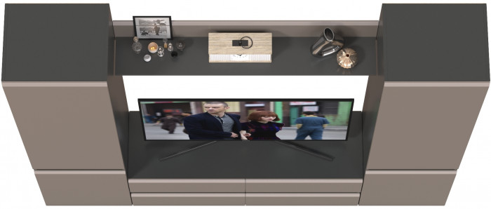 Сидней Комплектация № 047, корпус: антрацит/фасады: МДФ веллюто капучино