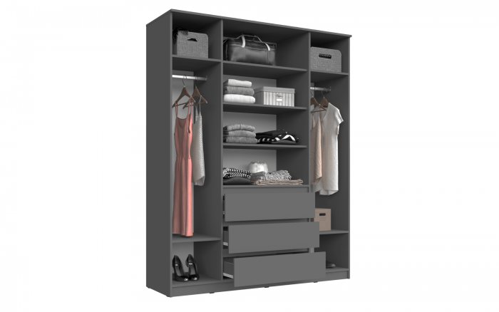 Челси Шкаф 1600 (Белый глянец, Белый)