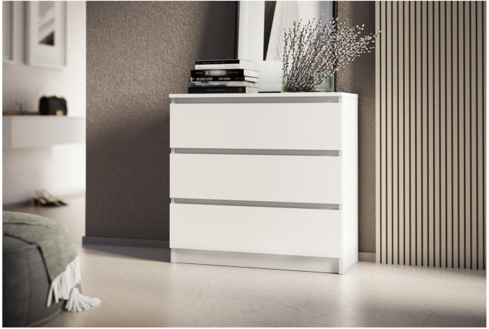 Челси Комод 800 (3 ящика) (Дуб Сонома, Дуб Сонома)