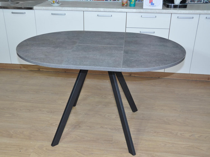 Стол обеденный Нарди Черный / Цемент темный