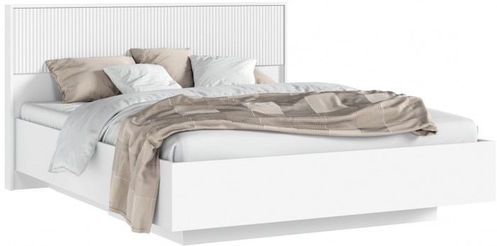 Кровать парящая с ортопед. основанием Марвэл 1,6м, Белый/Браш вайт