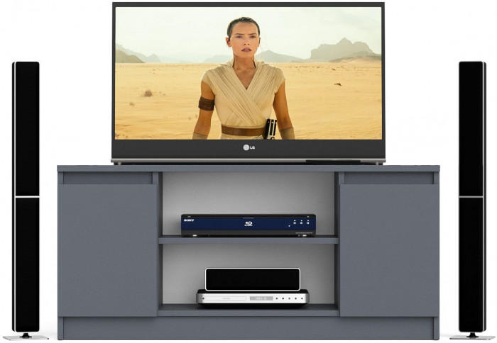 Мори Тумба ТВ МТВ1200.1, цвет графит, ШхГхВ 120,4х41х54,6 см.