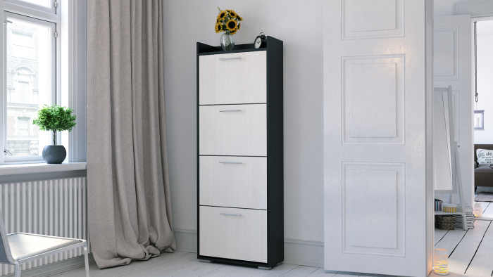 Обувница СВК 2ХЛ, цвет венге/дуб лоредо, ШхГхВ 176,3х60х25 см.