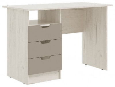 Юниор-4 Стол с ящиками (Шарли белый, Крафт белый)