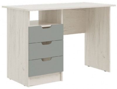 Юниор-4 Стол с ящиками (Шарли белый, Крафт белый)