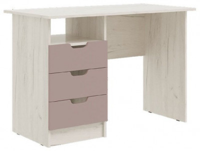 Юниор-4 Стол с ящиками (Шарли белый, Крафт белый)