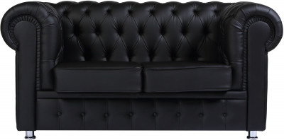 Диван Честер 2- х местный, черный