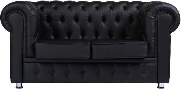 Диван Честер 2- х местный, черный