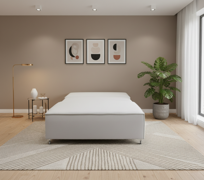 Диван-аккордеон Лофт мини 160х200, велюр серый