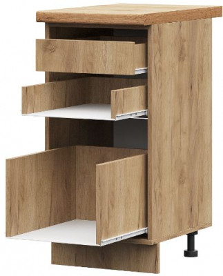 ШН2ВЯ 400 корпус шкаф нижн. с ящ (400х844х478) ПВ дуб крафт золото