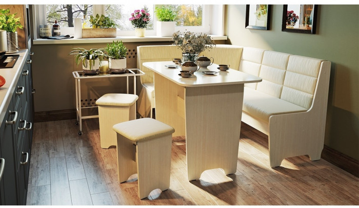 Техас Кухонный уголок Исп.2 (Дуб Сонома трюфель/Кашемир Крем)