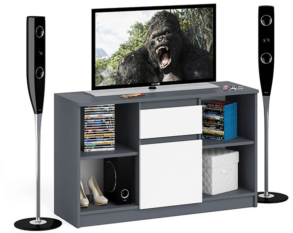 Мори Тумба ТВ МТВ1204.1, графит/белый