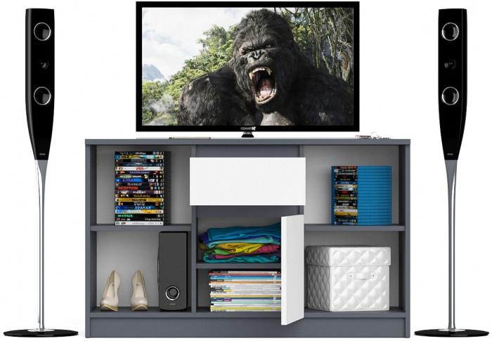 Мори Тумба ТВ МТВ1204.1, графит/белый