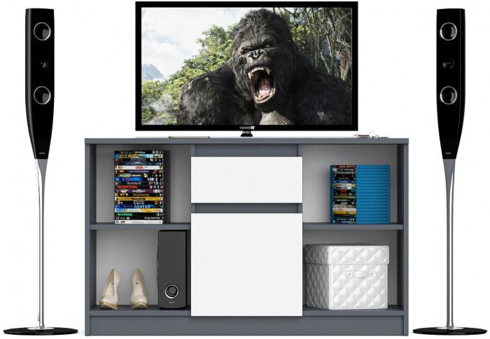 Мори Тумба ТВ МТВ1204.1, графит/белый