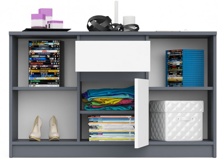 Мори Тумба ТВ МТВ1204.1, графит/белый