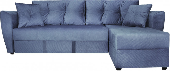 Диван УГЛОВОЙ Амстердам велюр серый 160 НПБ