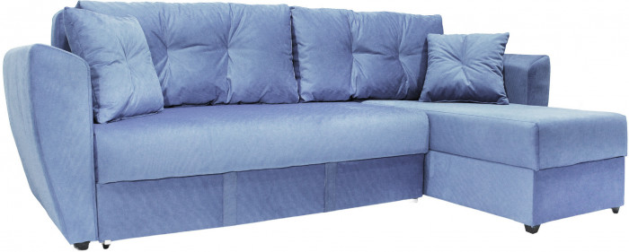 Диван УГЛОВОЙ Амстердам велюр серый 160 НПБ