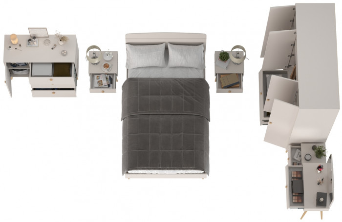 Афина Спальня 02-1200, кашемир серый