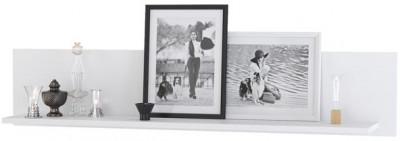 Бэль 10.107 Полка, цвет белый премиум, ШхГхВ 120х20х24 см.