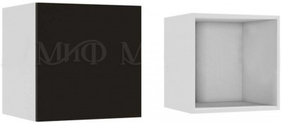 Модульная гостиная Флорис, композиция 4 (Черный глянец, Белый)