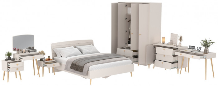 Афина Спальня 35-1600, кашемир серый