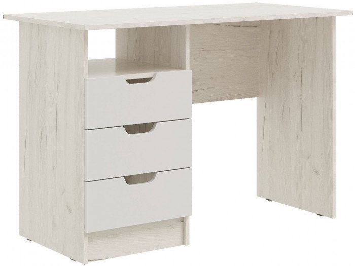 Юниор-4 Стол с ящиками (Шарли мокко, Крафт белый)